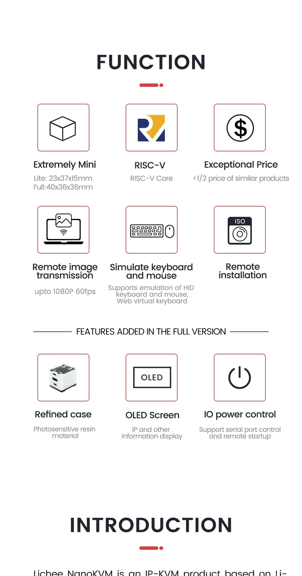 Sipeed NanoKVM PiKVM Mini remote control operation and maintenance server HDMI