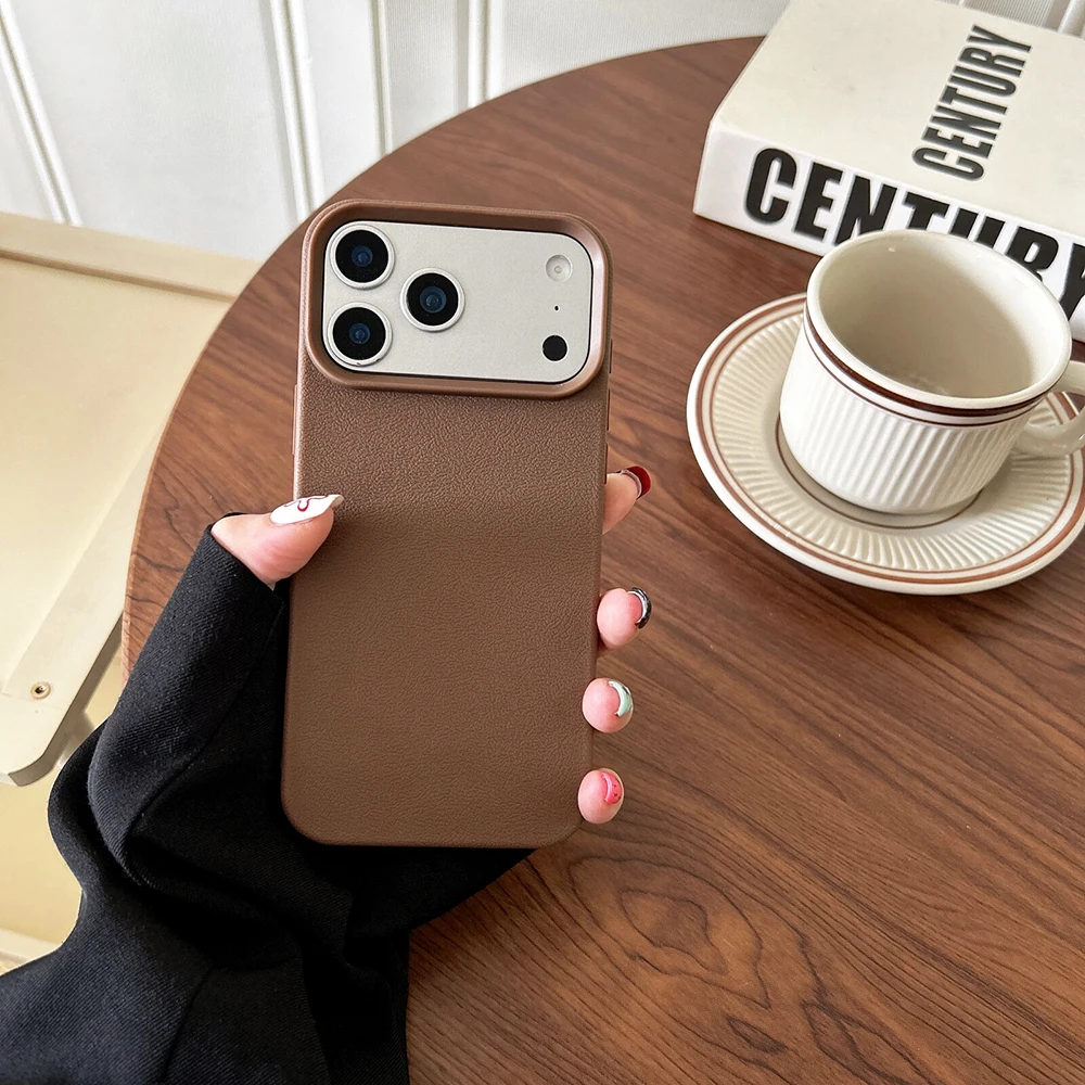 Elegant Leather-Texture Silicone Soft Case - Candy Color Matte Back Cover TPU Shell