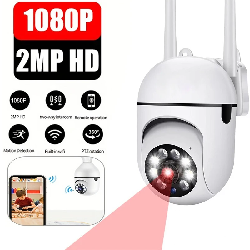 2MP Tuya Wifi IP Camera Smart Home Surveillance Camera HD 1080P Security Video Surveillance Supprt Two Way Audio Mobile Motion 1