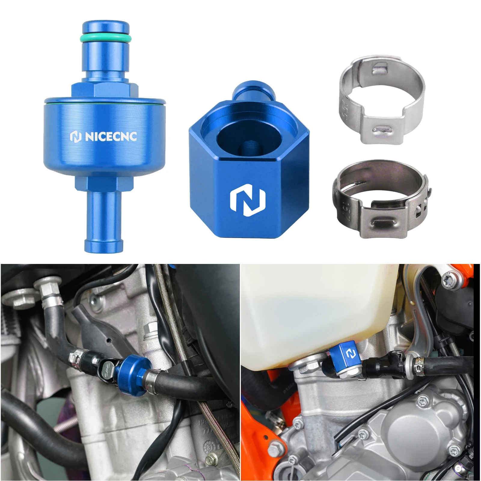 NICECNC Für KTM EXC 300 250 XCW 150 2023 EXC XC XCW TPI Sechs Tage 250 300 2020-2022 EXCF SXF Kraftstoffleitung Öltank Filteranschluss – Detail 8