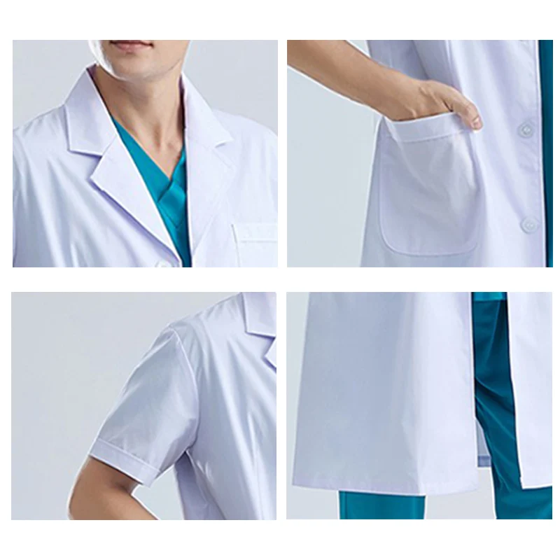 Medical Uniform Hospital Clinical Working Lab Coat Medical Supplies Nurse Pharmacist Dental Doctor Workwear Robe