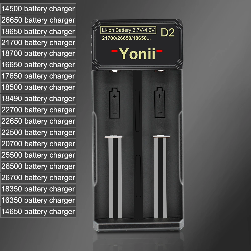 

3.7V Lithium Battery Charger for 18650 and 14500 Rechargeable Batteries Dual Charger for 26650 and 21700 Batteries 3.7 V