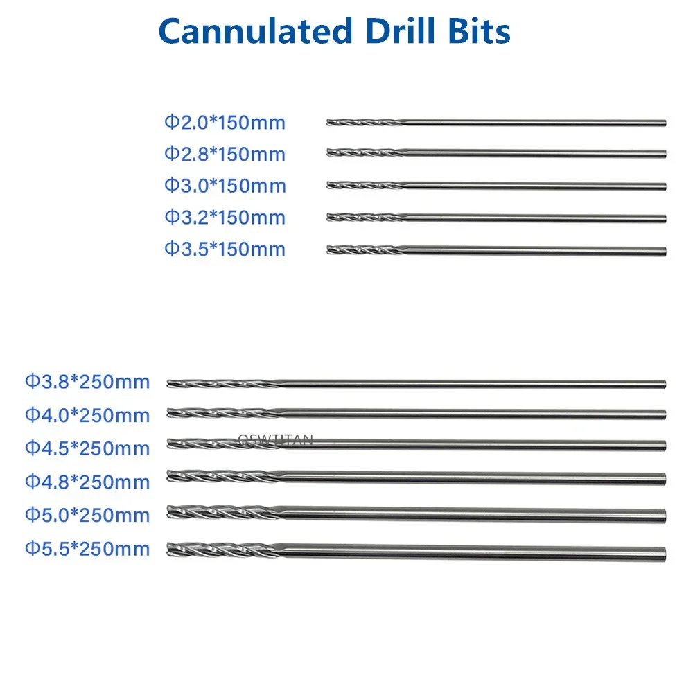 Bone Cannulated drill Bits Veterinary Surgical Instruments Orthopedic Instruments Stainless Steel 1pc Autoclavable Hollow Drill Bits