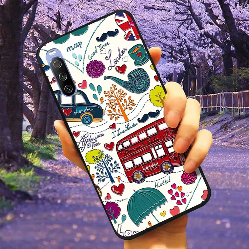 3D Flower Relief Soft Silicone Emboss Phone Case Cover