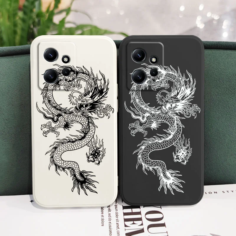 Dragon Groaned Liquid Silicone Phone Case - Premium Protection