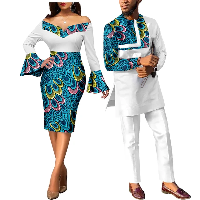 Chikuwdi Dashiki and Print Couple Outfit