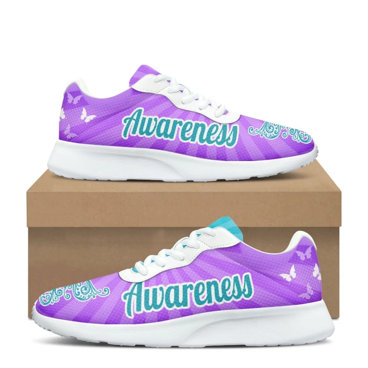 Sneakers for Women Autumn Winter SUICIDE PREVENTION Designer Comfort Breathable Ladies Running Shoes Flat Sport Outdoor Training