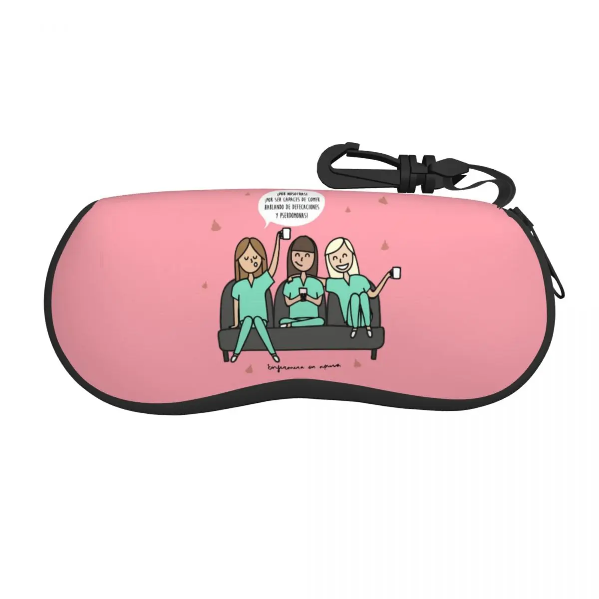 

Custom Funny Cartoon Nurse Shell Eyeglasses Case Men Women Cool Health Care Nursing Doctors Glasses Case Sunglasses Box Pouch