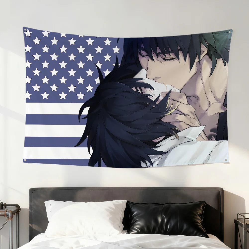Spielkunst Manga Anime Slow Damage Towa Flagge für Zimmer, Wohnheim, Camping, Party, Picknick, Dekoration, Geschenk, Banner, Garage, Wandbehang – Detail 9