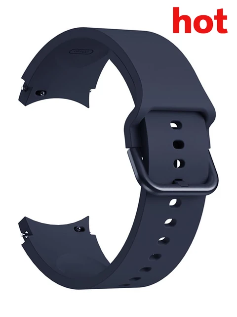 Correa Original para Samsung Galaxy Watch 4/5/6 classic, pulsera de  silicona sin huecos, 47mm, 43mm, 44mm, 40mm, 5 pro, 45mm