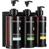 Soap Dispenser Set No Drill Wall Mounted 3 Chamber Shampoo Shower Gel Liquid Soap Dispenser for Bathroom Hotel Commercial Use​