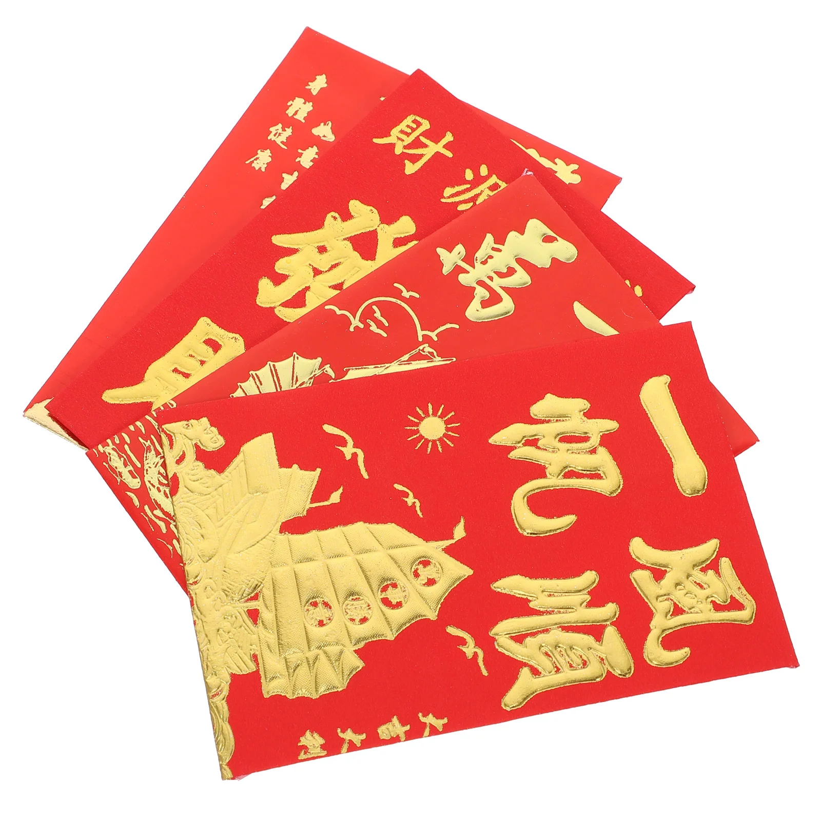 160Pcs Chinese New Year Red Envelopes Spring HongBao Money Pocket Paper Red Packet Spring Festival Money pouches Dragon