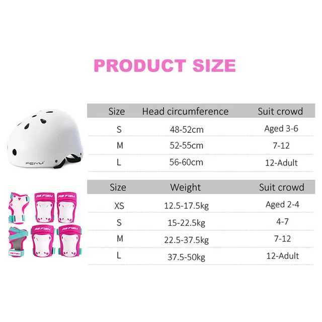 Set Children Roller Skating Protective Gear Kids Skateboarding Balance Car Elbows Knee Pads Cycling Helmet Wrist Protection 3