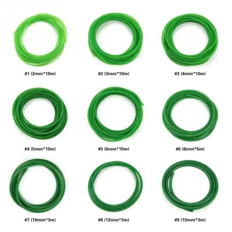 5M Round Urethane Drive Belt Diameter 2/3/4/5/6/8/10/12/15/18mm Rough Surface Green