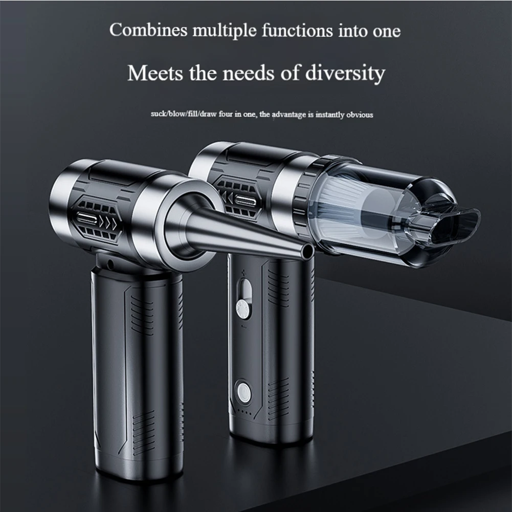 Mini Violent Turbo Fan 100000RPM High Speed Supercharged Hurricane Turbine Fan Brushless Motor 4500Pa for Home Car Outdoor