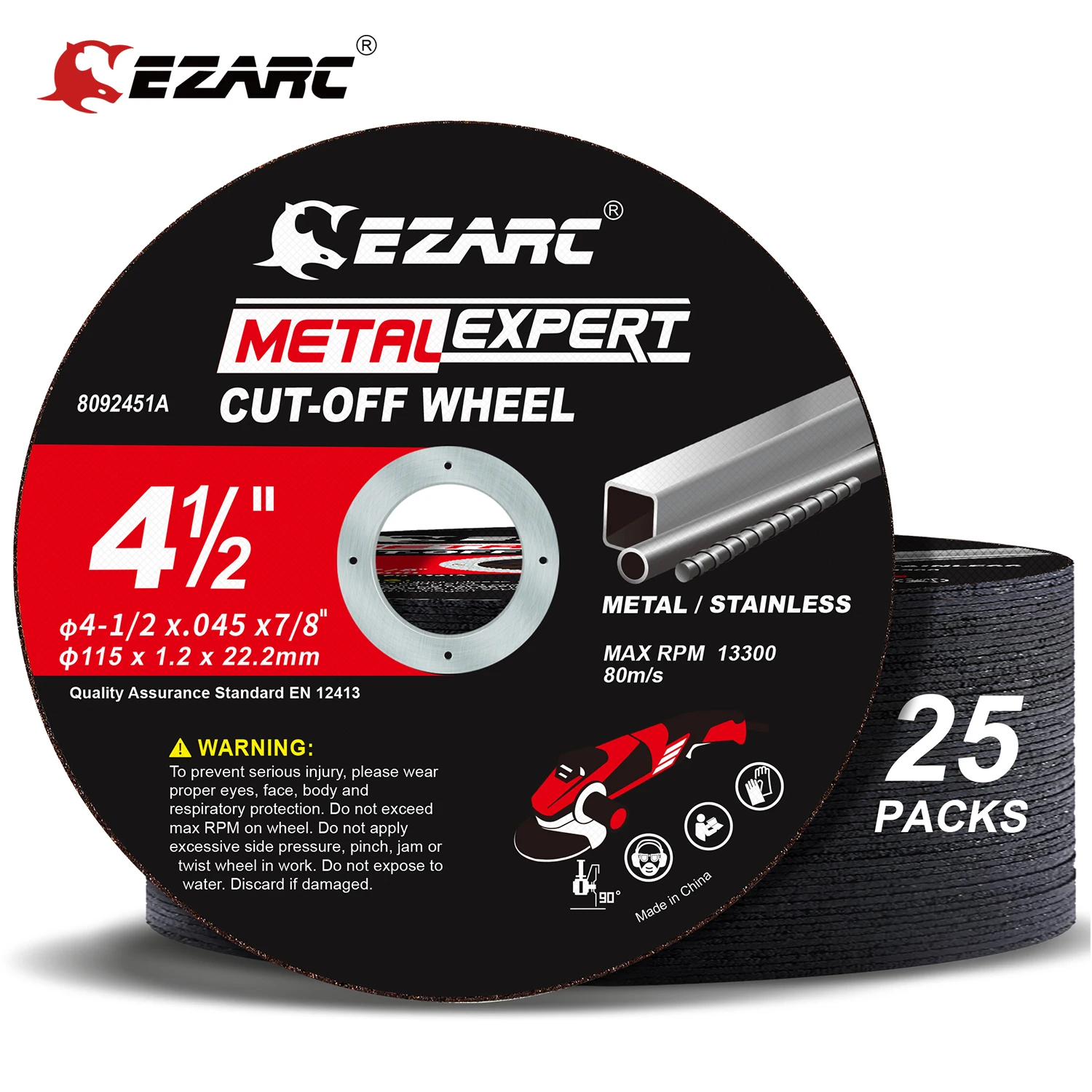 EZARC Cut Off Wheels 25Pcs 115 mm x 1.2 mm x 22.2 Cutting Wheel Metal & Satinless Steel Cutting Disc For Die Grinder cutting disc,grinding disc,abrasive wheel,grinding wheel,cutting blade