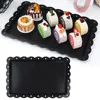 1Pc Serving Trays Rectangle Dessert Tray Plastic Platters Flat Cookie Cupcake Serving Tray Birthday Tea Party Wedding Decor 1