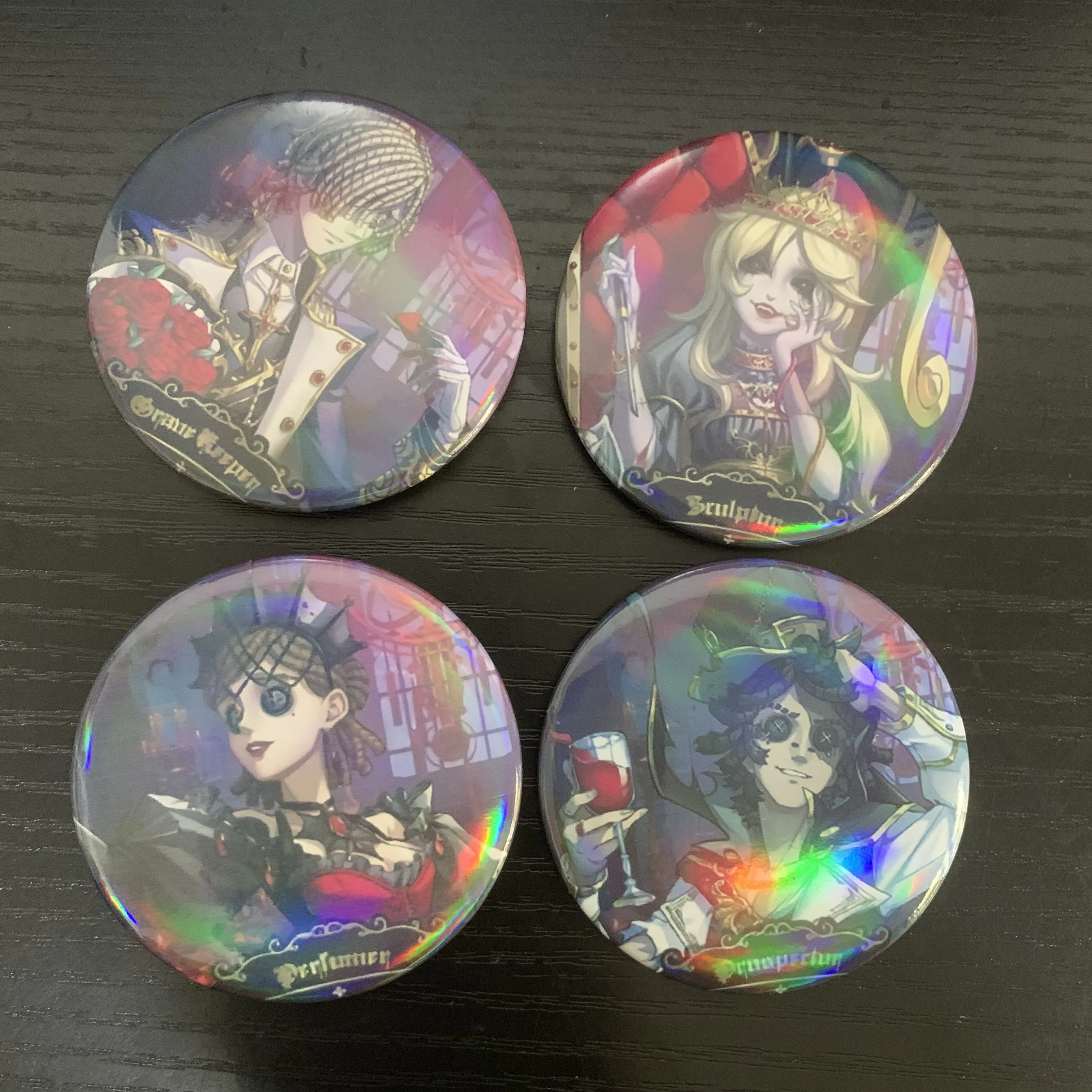 6Cm Anime Identity Ⅴ Figure Luca Balsa Andrew Kress Cosplay Cute Cartoon Metal Badge Kawaii Bag Pins Fans Xmas Gifts Spilla