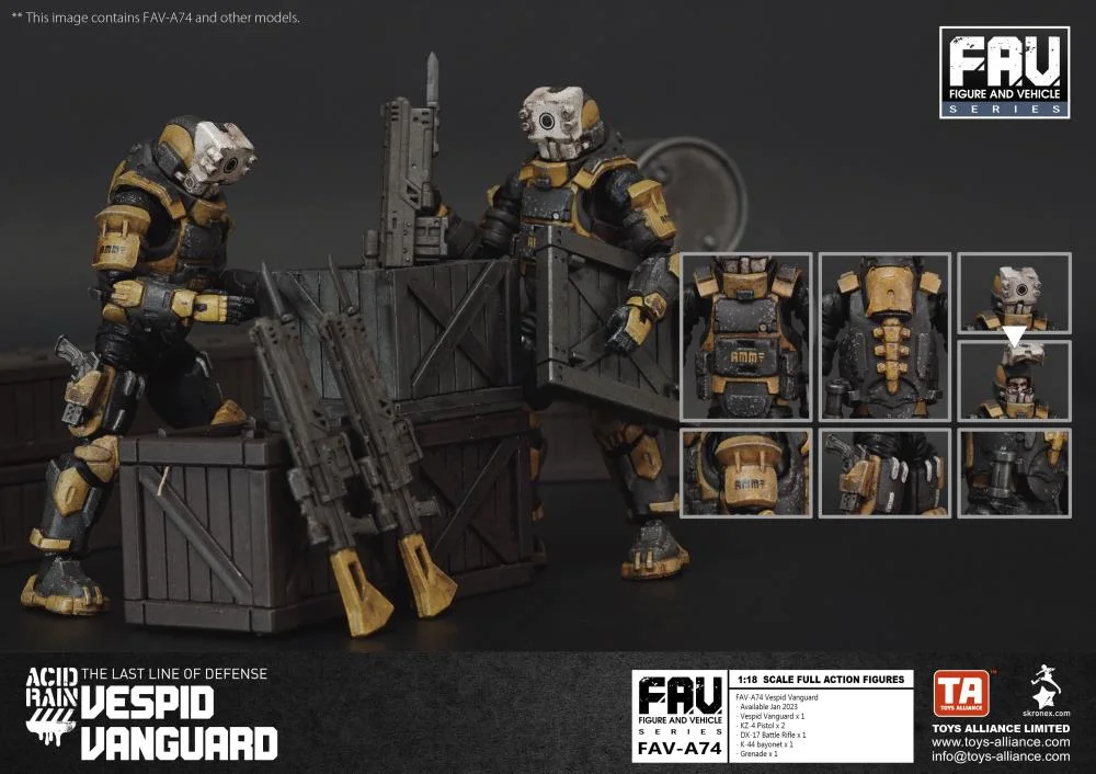 アシッドレイン　FAV-A74　ヴェスピッドヴァンガード 1/18スケール Acid Rain 1/18 Action Figure FAV-A74 Vespid Vanguard Anime