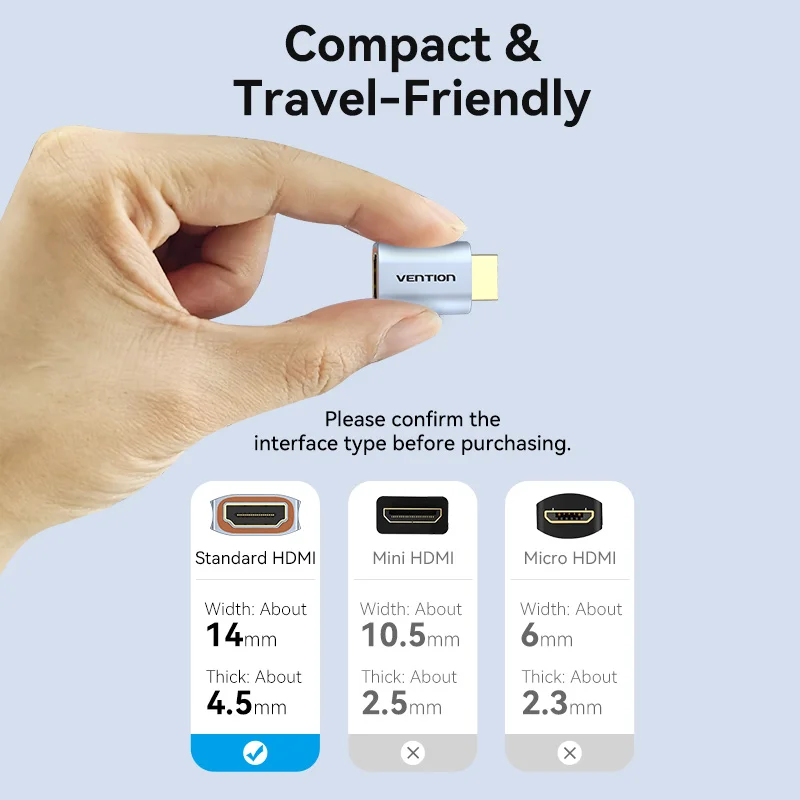 Vention HDMI ȣȯ Ŀ÷ - ͽټ ̺ Ŀ, PS5 Roku ƽ  HD 2.1 Ŀ, 8K 60Hz