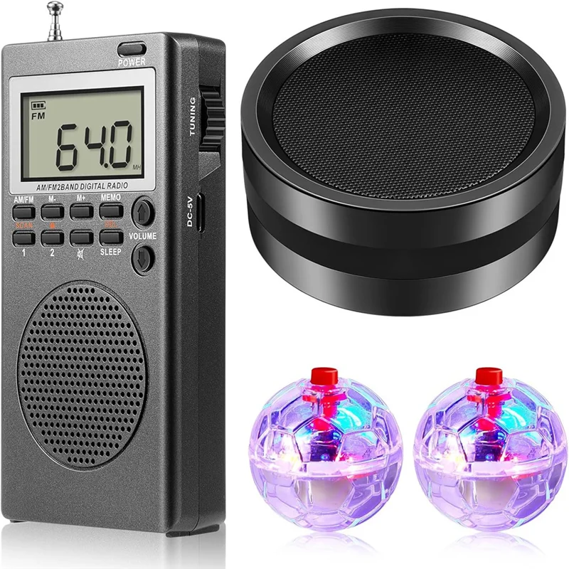 4 Piece Device Kit With 2 LED Cat Balls 1 Radio Paranormal Device Kit For Home Office Outdoor