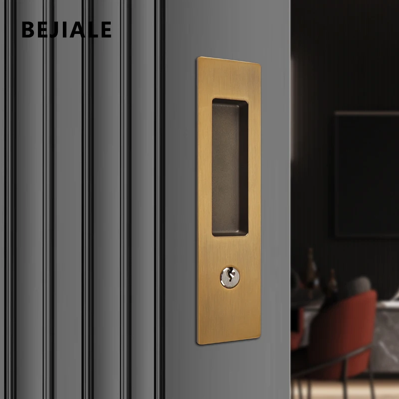 BEJIALE Sliding Door Lock Sliding Door Lock Black Indoor Balcony Kitchen Handle Bathroom Key Mobile Hook window door locks