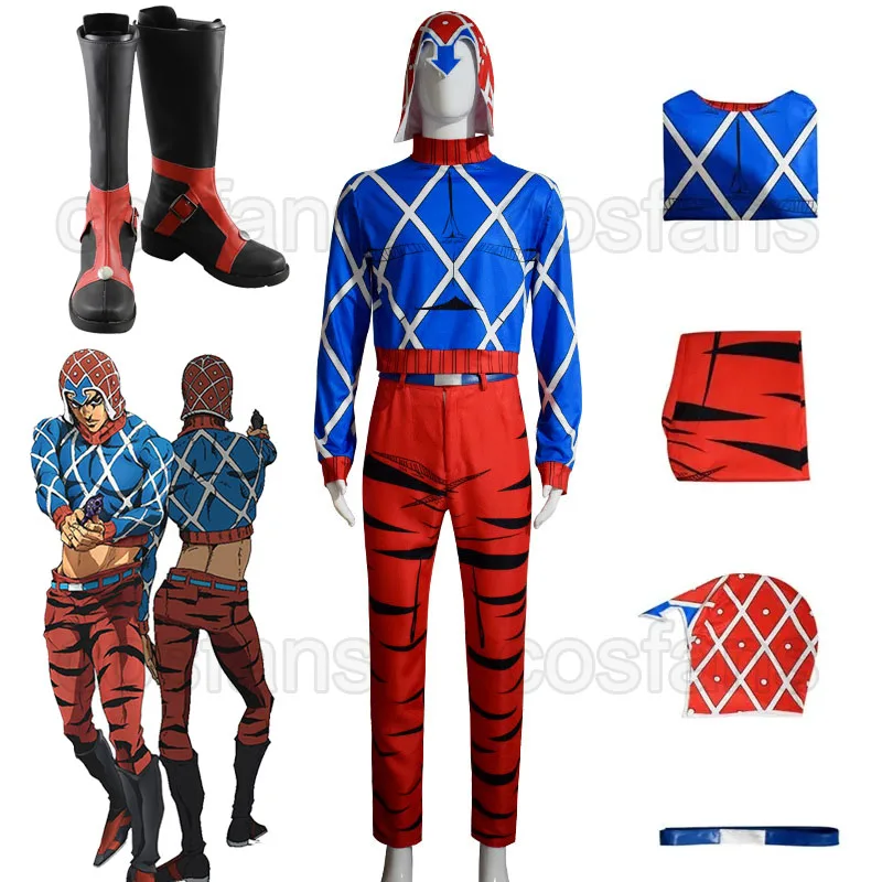 

Anime JO Bizzare Adventure Cosplay Costume Golden Wind Guido Mista Cosplay Costume halloween costume for men and women