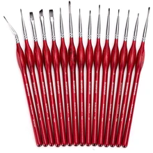 

Miniature Paint Brushes Set 15pcs Fine Detail Paint Brush Kit with Ergonomic Handle for Scale Modeling Watercolor Acrylic Rock