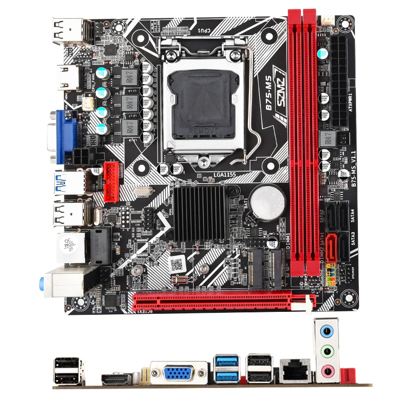 SZMZ B75-MS Motherboard Kit with Core i3 2130 processor supports NVME M ...