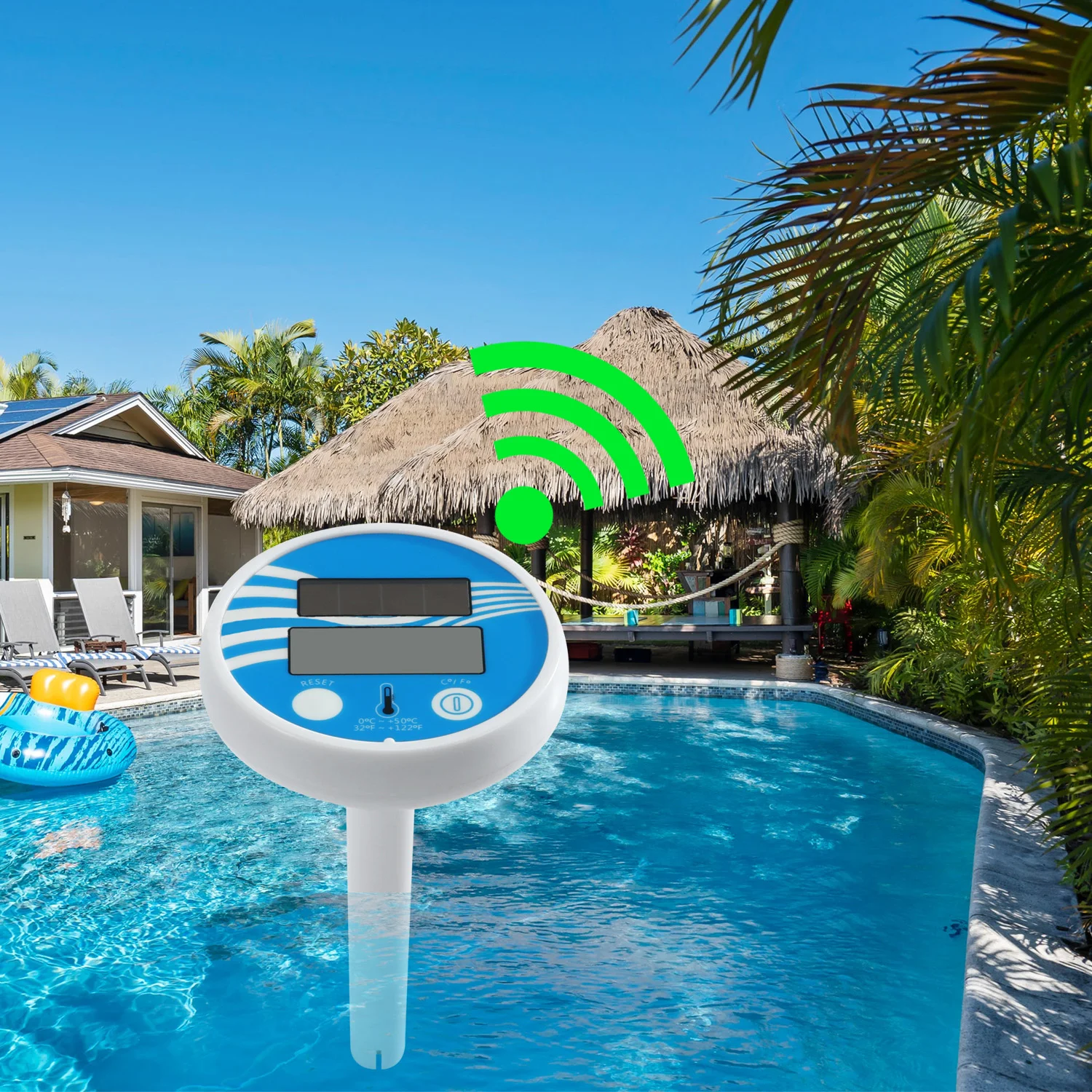 

Floating Digital Pool Thermometer Solar Swimming Pool Floating Thermometer Bathtub Spa Hot Tub Ponds Temperature Meter