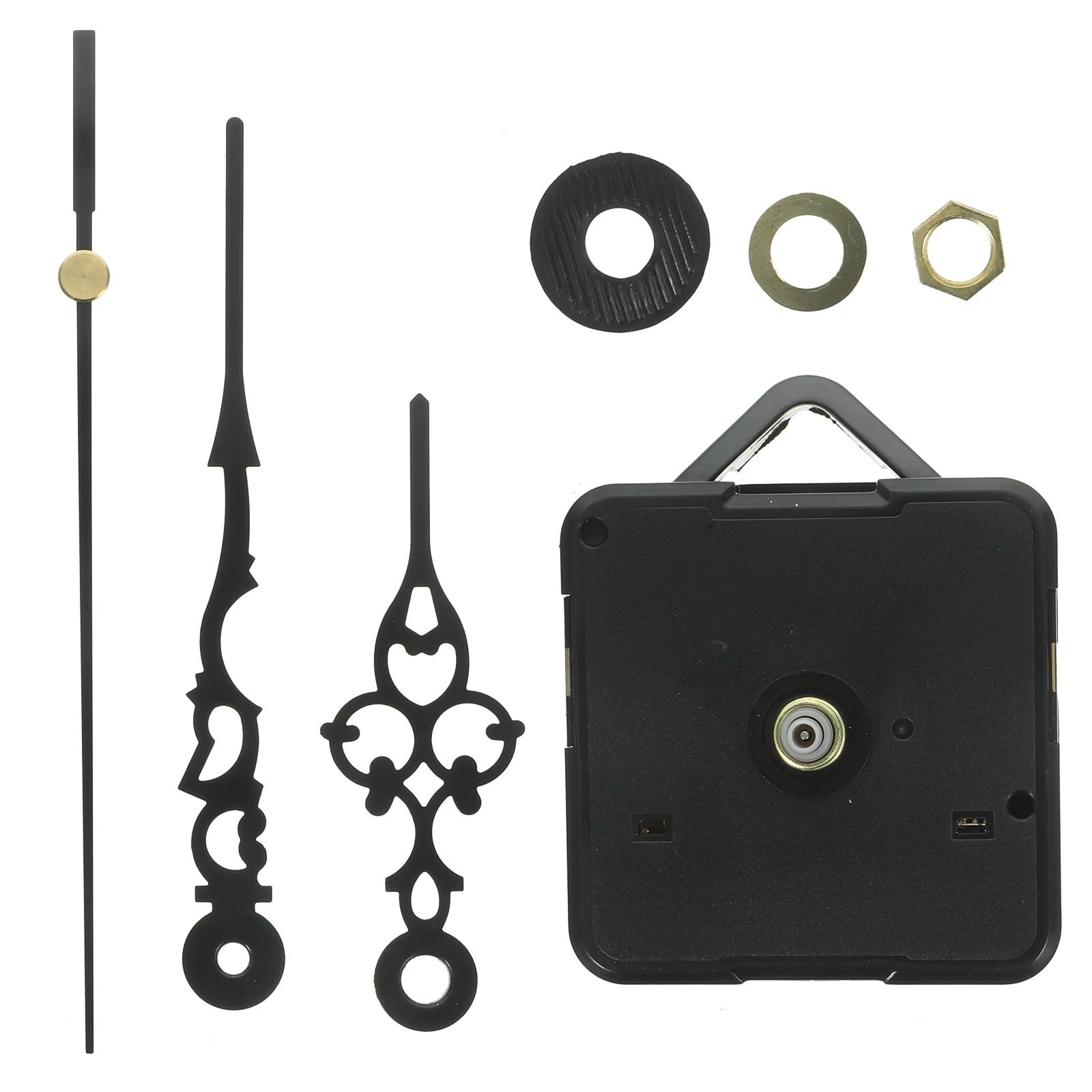 

Quartz Wall Clock with Hook Mounting Accessories Silent Sweep Second Electronic Clock Movements (Black)