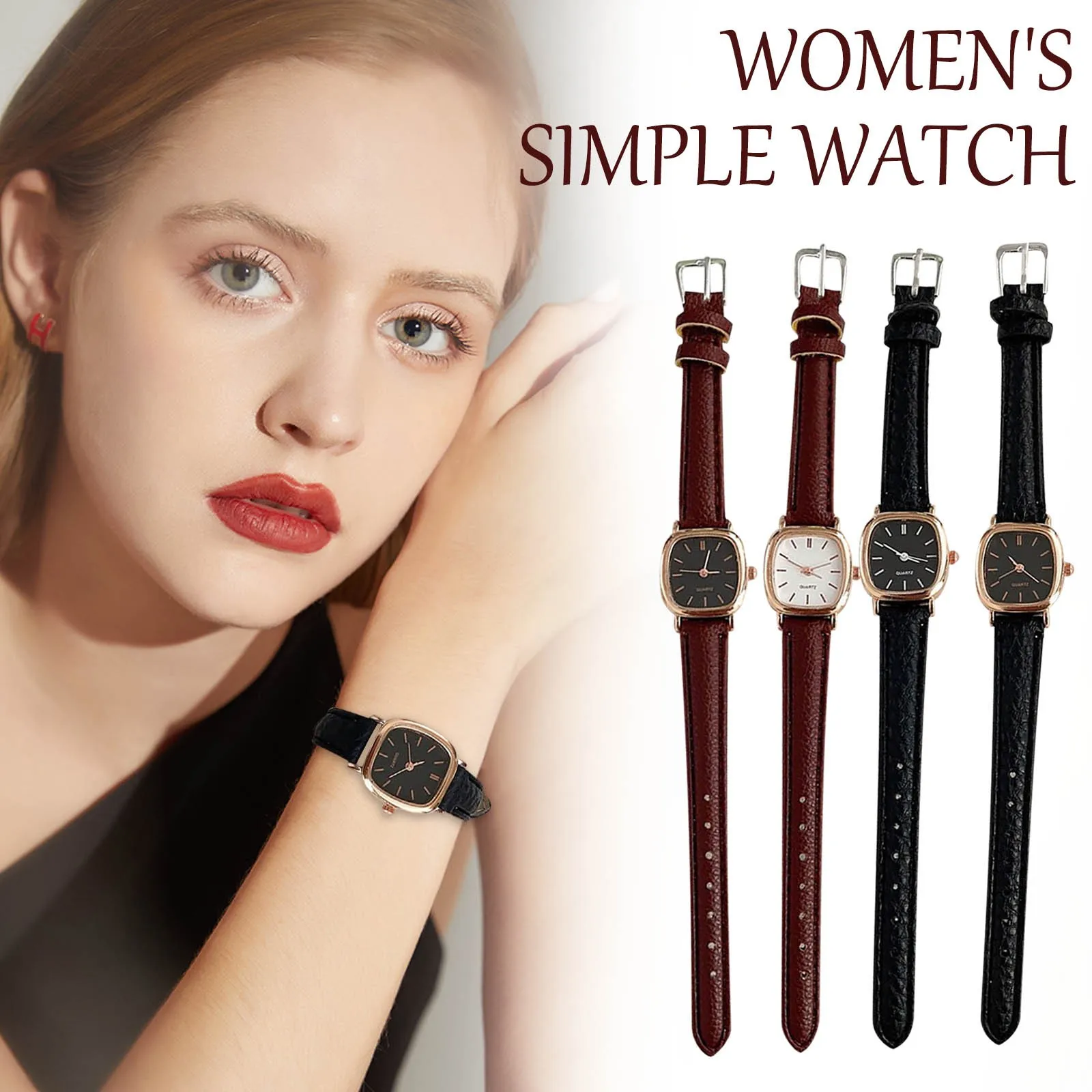 Ladies Watch Leather Strap Analog Quartz Fashion Temperament Ladies Watch Elegant Woman Accessories for Women moda mujeres 2