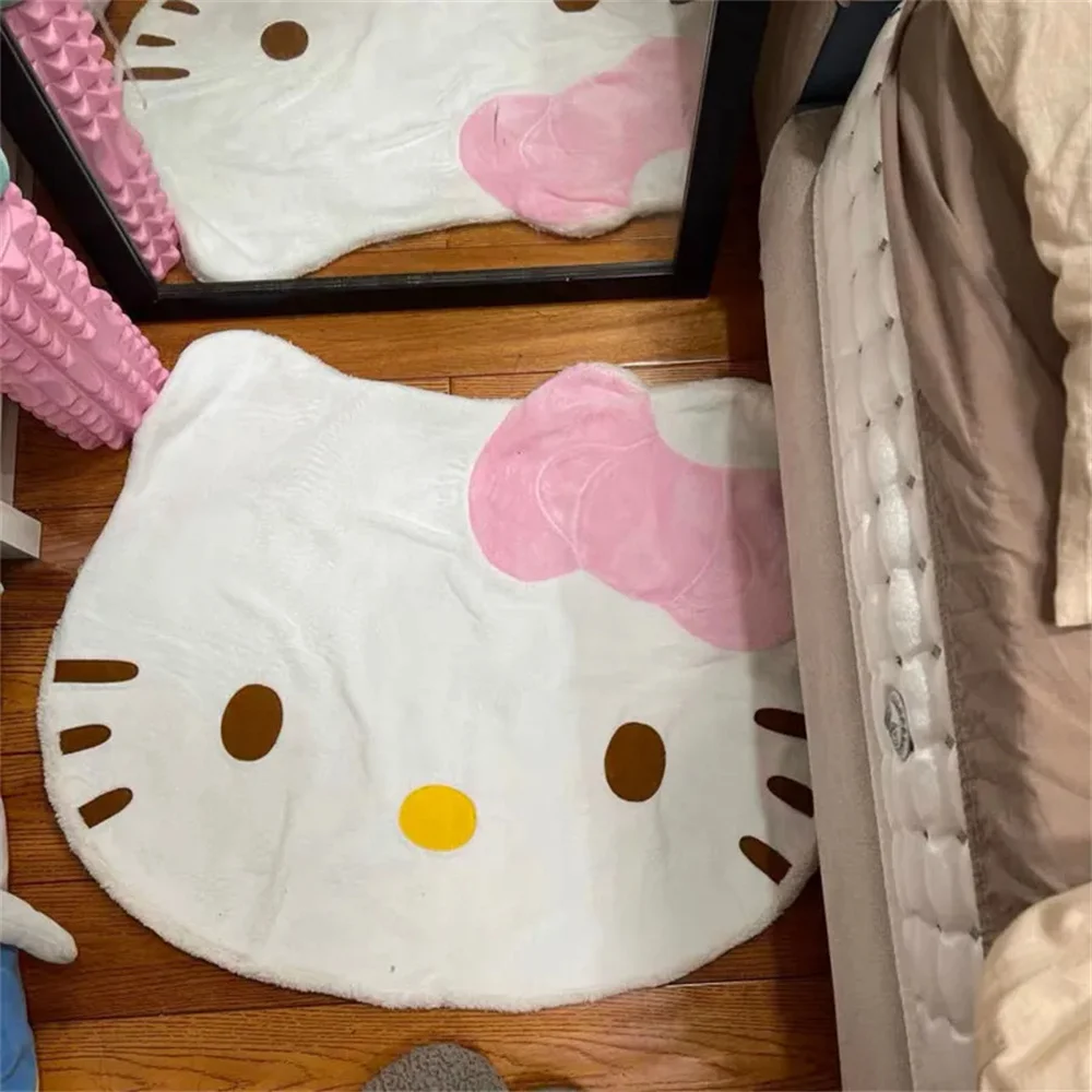 

Sanrio Hello Kitty Girls Carpet Cartoon kawaii Rug Bedroom Decor Living Room Floor Mat Anime Rug for kids Gifts 80*68 Size