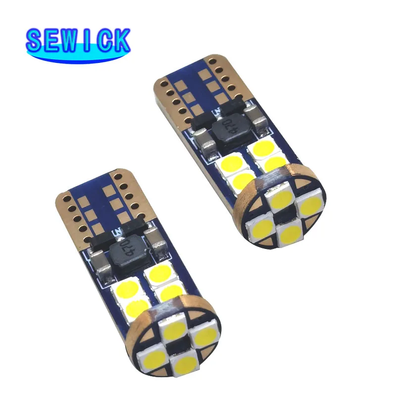 50PCS T10 CANBUS 12SMD 3030 ؼ 12V-24V  ڵ ̵  Ʈ t10 canbus   w5w 194 168 led ڵ Ÿϸ