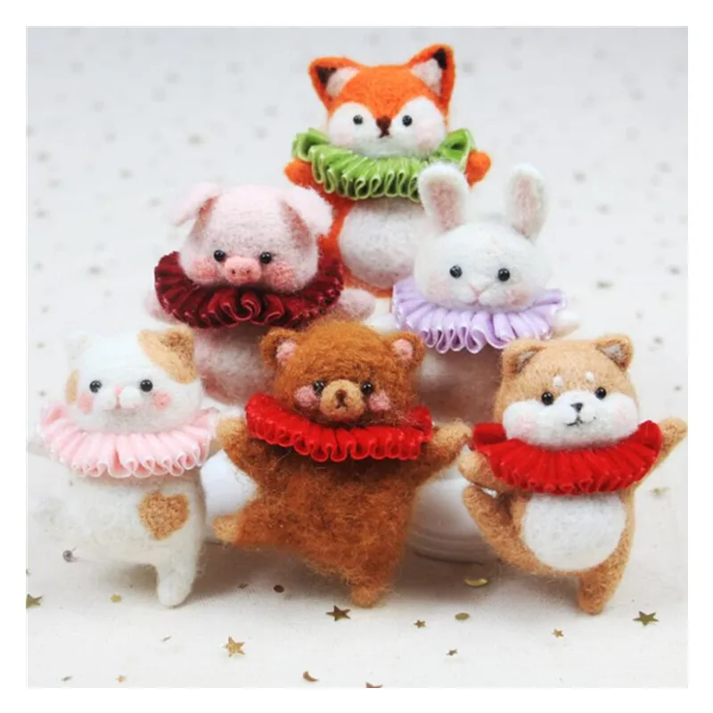 The Boston Ballet Bear Wool Needlepoint Kit Wool Felt Needle Felting