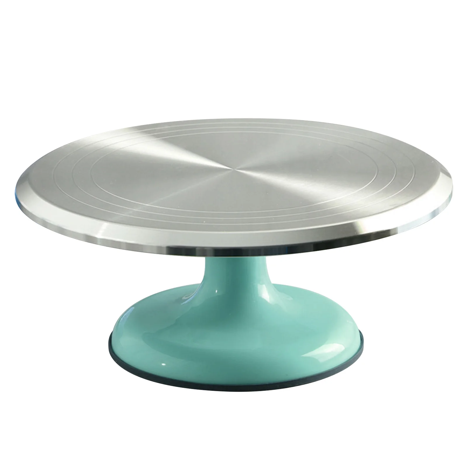 10 Inch Revolving Cake Stand Stable Aluminum Alloy Cake Turntable Rounded Edges for Home Decorating Supplies