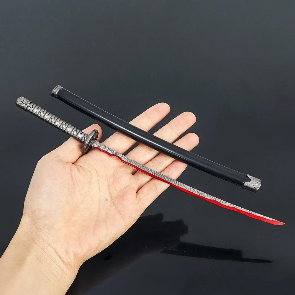 26cm Rivers of Blood Japanese Game Sword Game Peripheral Japanese Katana Real Steel Samurai Sword Weapon Model Gifts Toys Boys Cosplay Sword,Cosplay Prop,Cosplay Toy