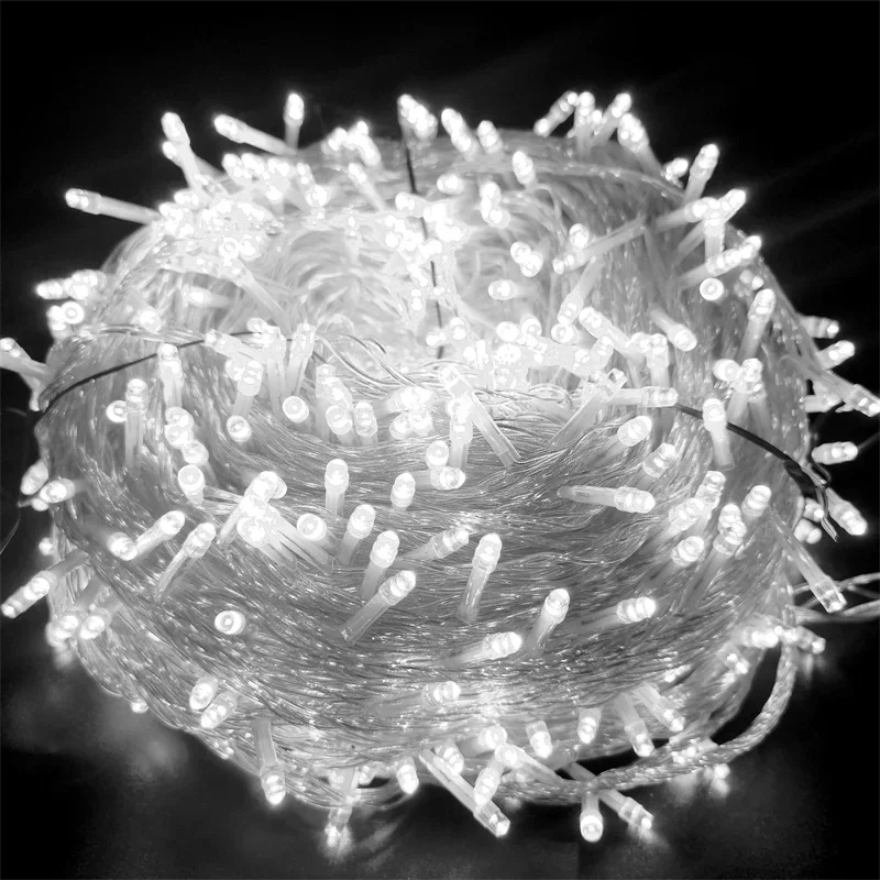 

LED String Lights 100M 50M 30M 20M 10M Holiday Lighting Fairy Lights Wedding Christmas Decorations Outdoor Room Decor Aesthetic