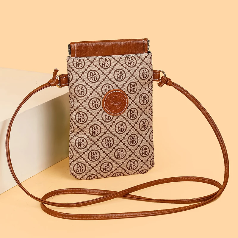 A mobile phone bag, vertical wallet, diagonal cross bag, women's phone bag, detachable shoulder strap and adjustable length wome