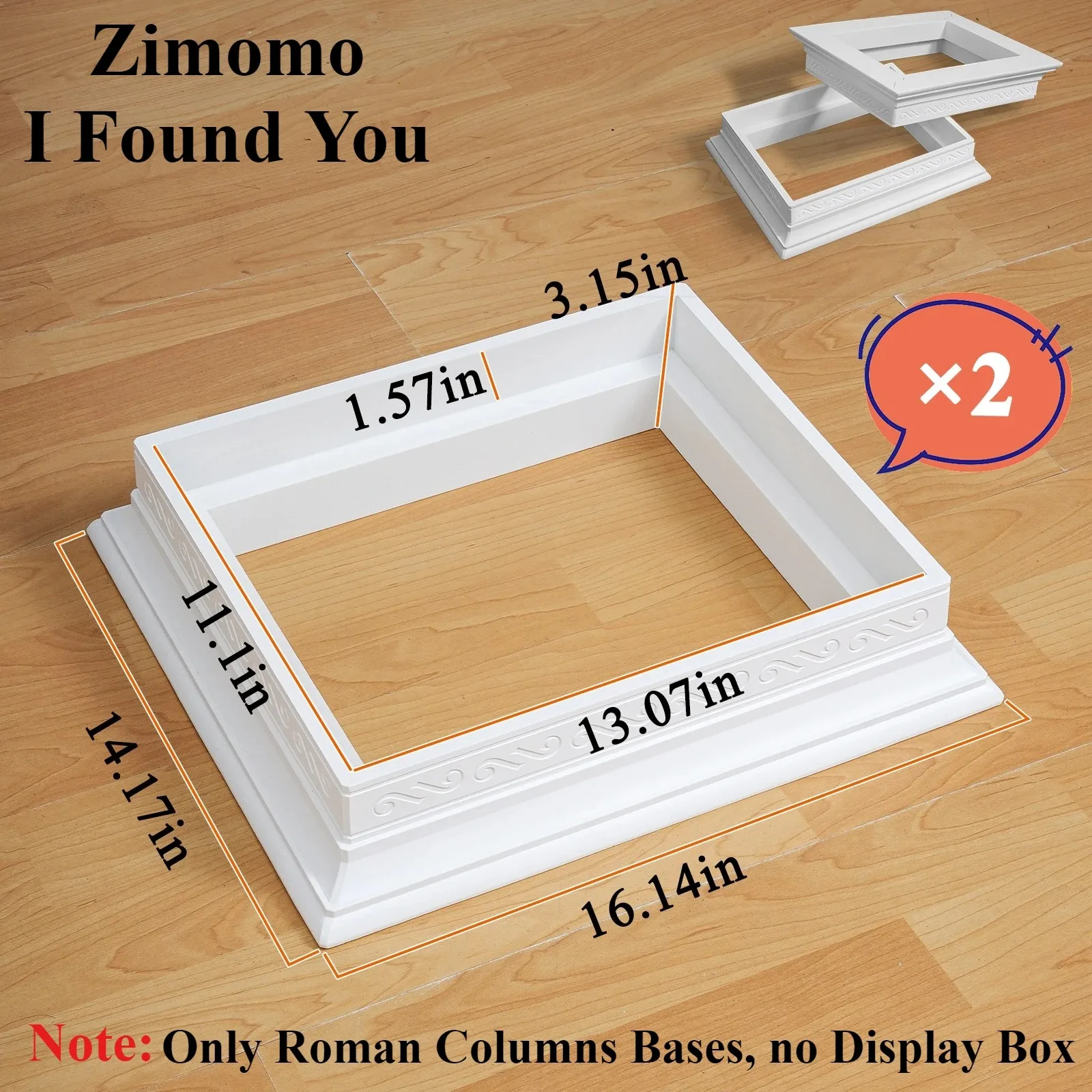 Eary Monster Display Case for Labubu Zimomo Angel Only Roman Column Base Art Display Box for Doll Toy Diy Box Easels Accessories