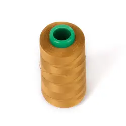 Durable Polyester Thread for Sewing Upholstery, Canvas, and Leathercraft - 3000 Yards (Gold)