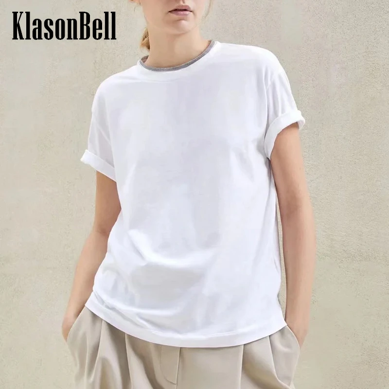 429-klasonbell-handmade-chain-beading-double-deck-round-neck-tee-cotton-comfortable-classic-all-matches-rull-sleeve-t-shirt