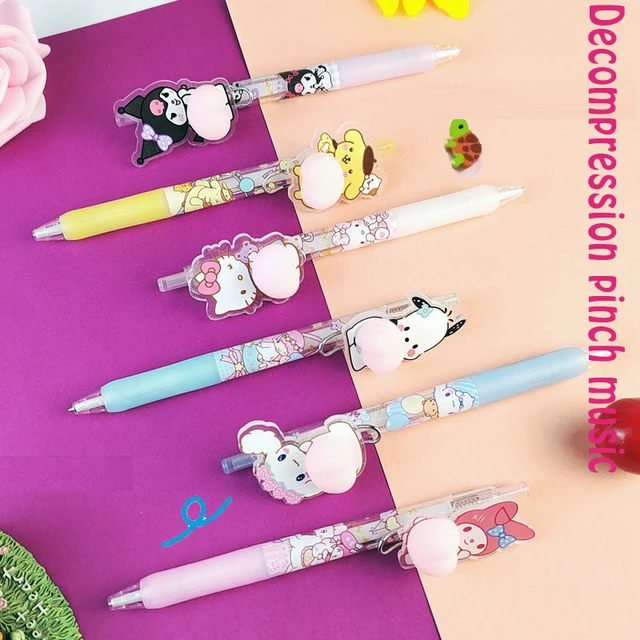 Sanrio Stationery Hellokitty Kuromi Kawaii Pokemon Student Mestery Limited  Astronaut Lucky Anti Stress Relief Ass Press Gel Pen