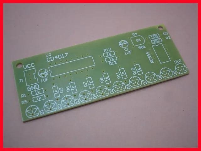 Modulo Luce Ad Effetto Acqua - 2 Pezzi Con NE555 E CD4017, Kit Fai Da Te Elettronico