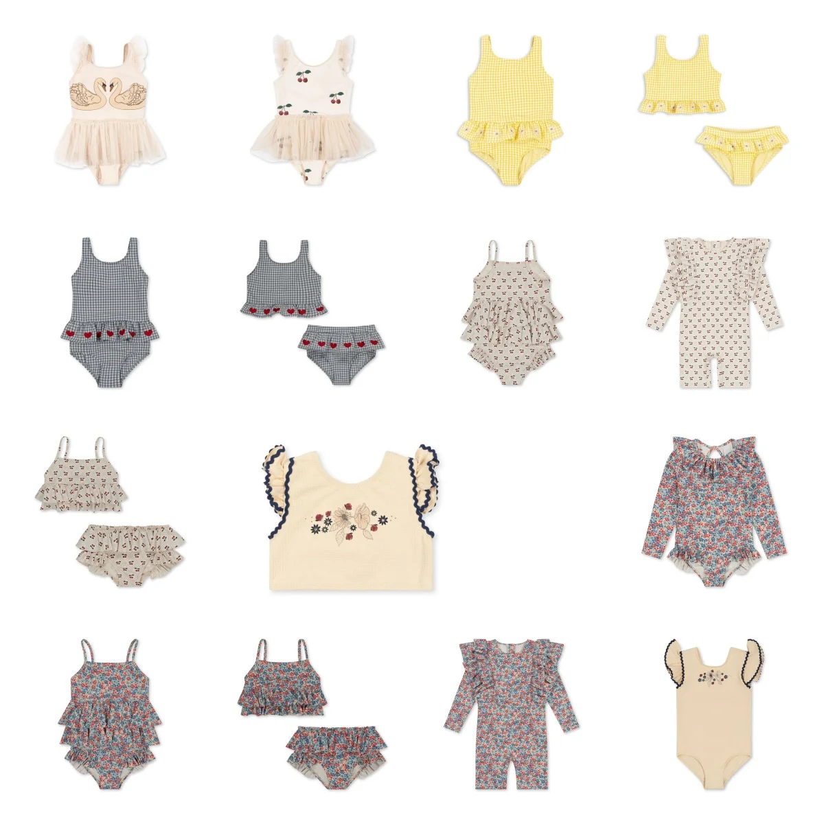 Traje de baño de una pieza para bebé, bañador con estampado Floral Ks, Bikini de playa para niña pequeña, traje de baño ajustado para bebé