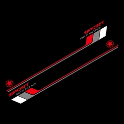 Sporty Off - road Car Side Door Graphics Sticker Decals - Exterior Trim Accessories (White Gray Red)