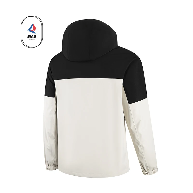 Spring  Autumn Men's Jacket Fashion Sports Windproof Waterproof Oil Proof Coat Outdoor Detachable Hat Zipper Pocket  Windbreaker