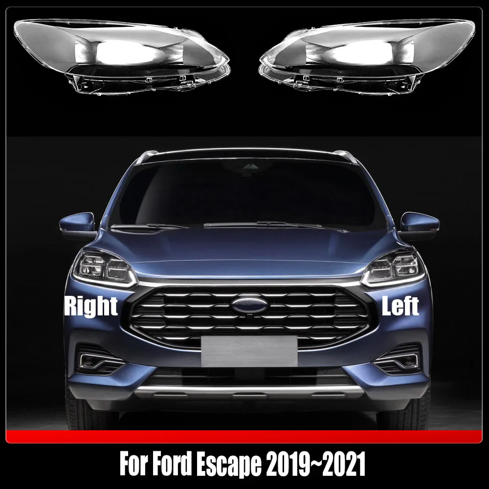 

For Ford Escape 2019~2021 Front Headlamp Lamp Cover Transparent Headlight Shell Lens Plexiglass Replace The Original Lampshade