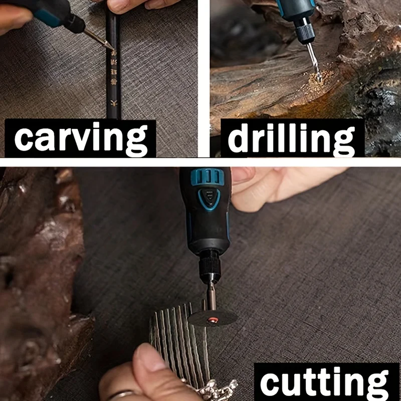 USB Cordless Rotary Tool Kit Woodworking Engraving Pen DIY For Jewelry Metal Glass Mini Wireless Drill 6