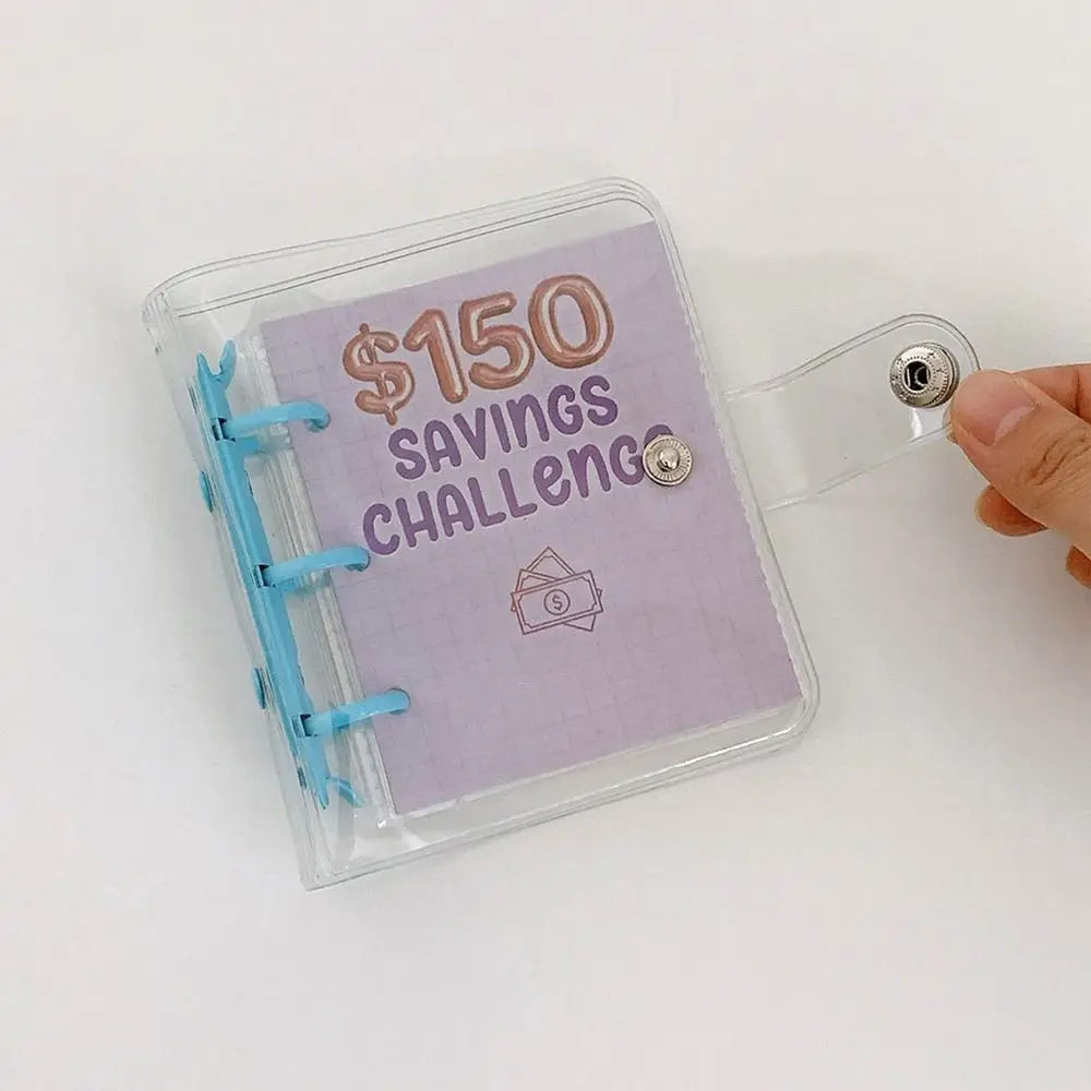 미니 봉투 챌린지 바인더, 3 홀, 돈 절약, 느슨한 잎 책, 현금 봉투 절약, 챌린지 바인더 애호가